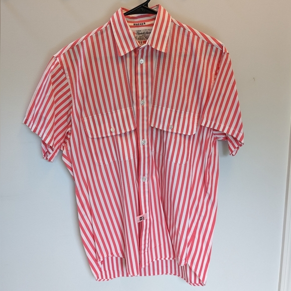 Turnbull & Asser Other - TURNBULL & Asser | Red & White Striped Button-Up | Short Sleeve | Sz Small